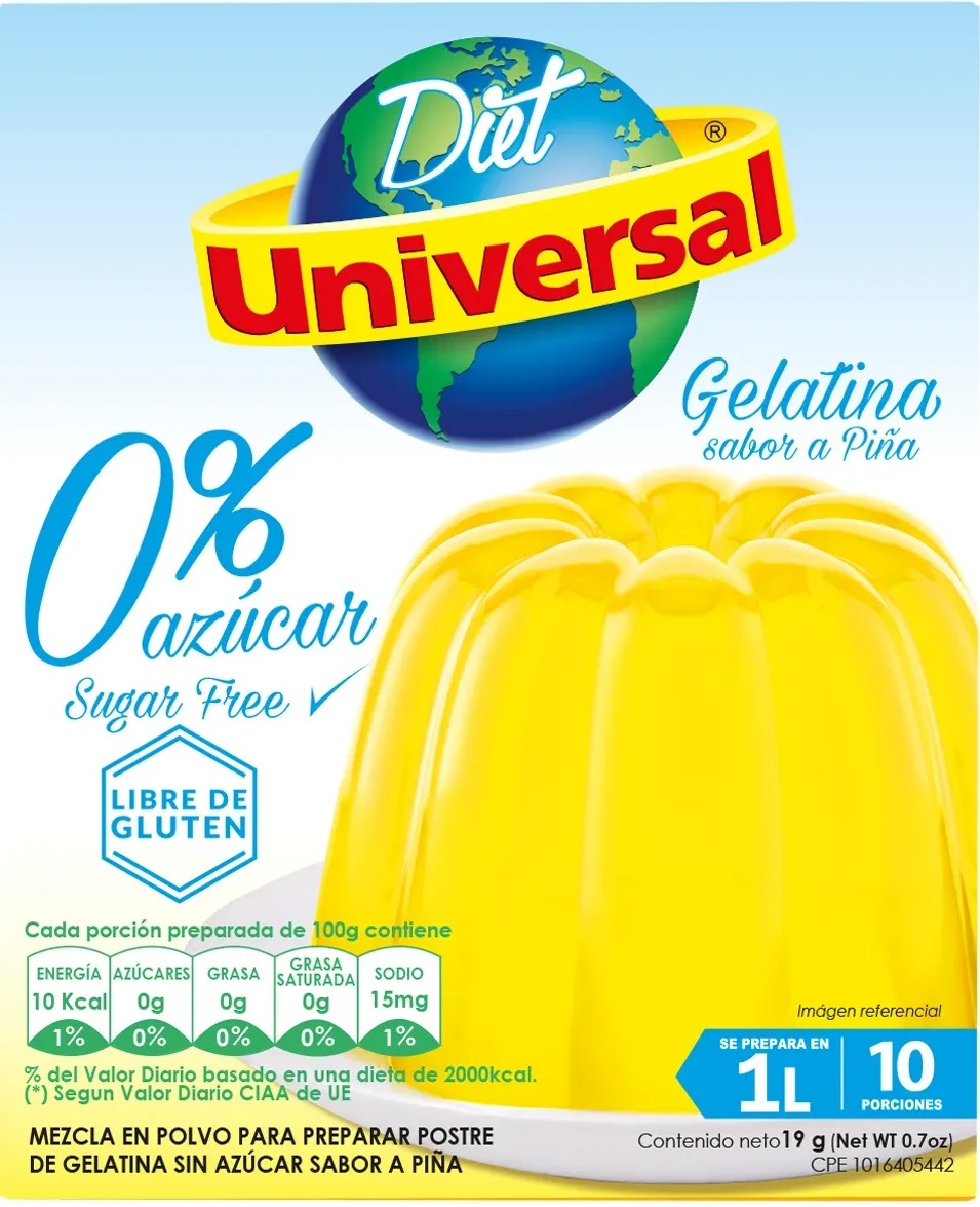 Gelatina Diet Piña Universal