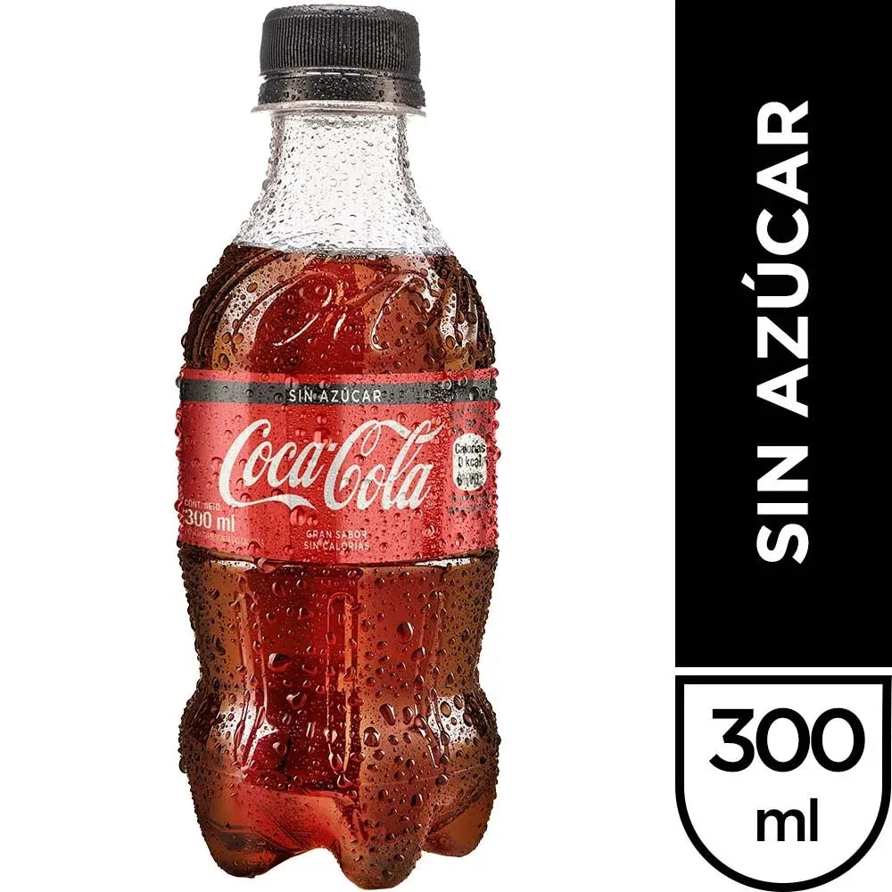 Gaseosa Coca Cola Sin Azúcar 300ml
