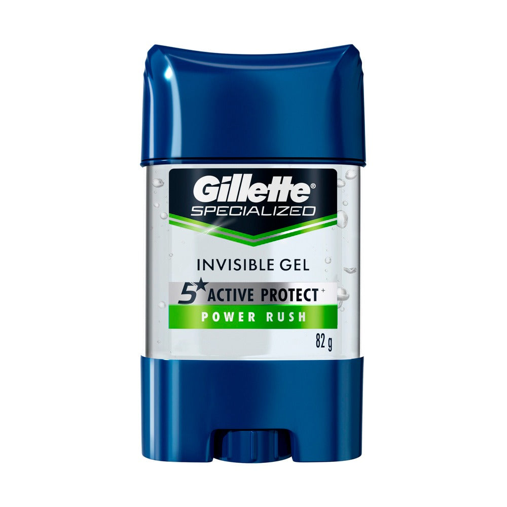 Gel Invisible Antitranspirante Gillette Barra Gel Power Push 82g
