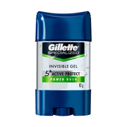 Gel Invisible Antitranspirante Gillette Barra Gel Power Push 82g
