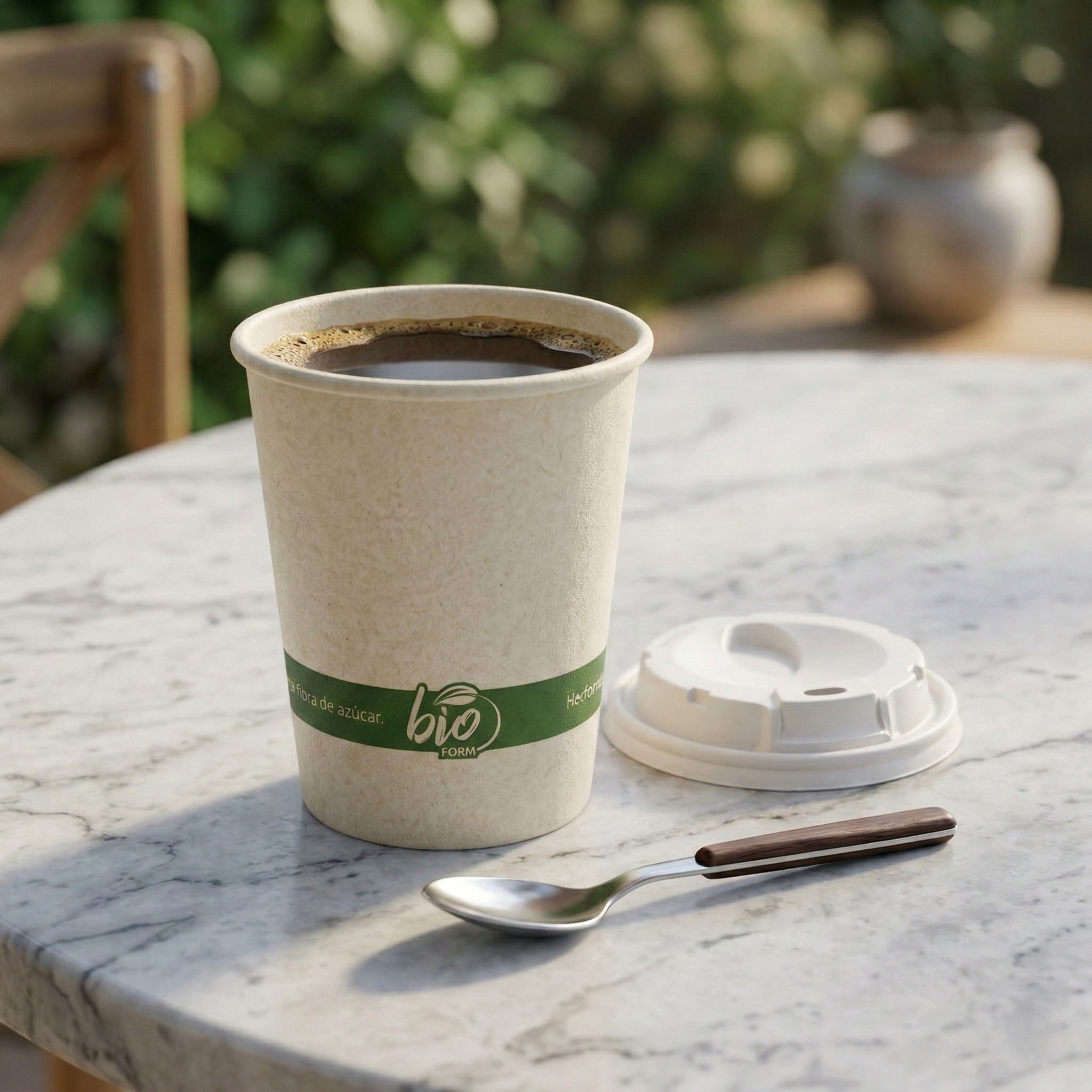Vaso Polipapel Café Bio Form Pamolsa 12 Oz Paquete 25 Und