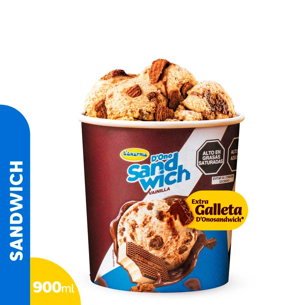 Helado Donofrio Sandwich Vainilla 900ml