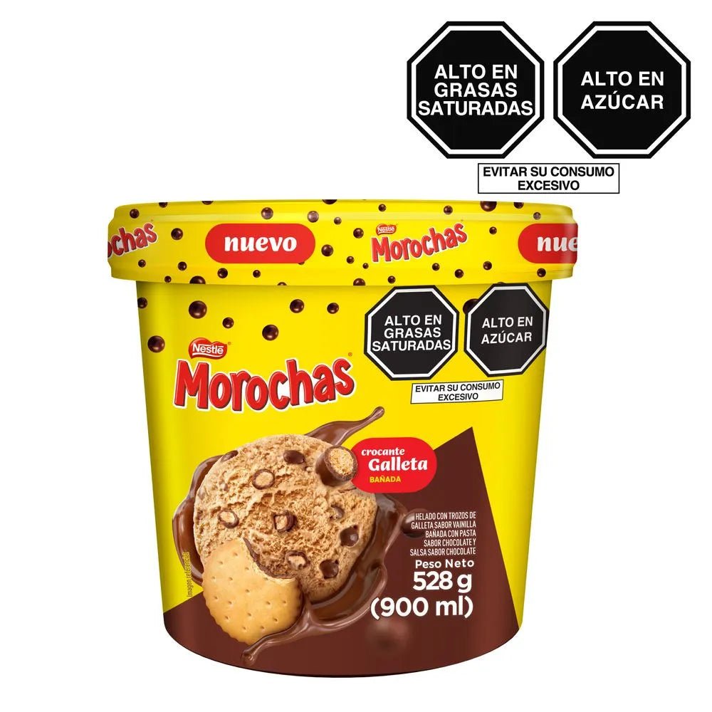 Helado Donofrio  con Chocolate y Trozos de Galleta  Morochas 900ml