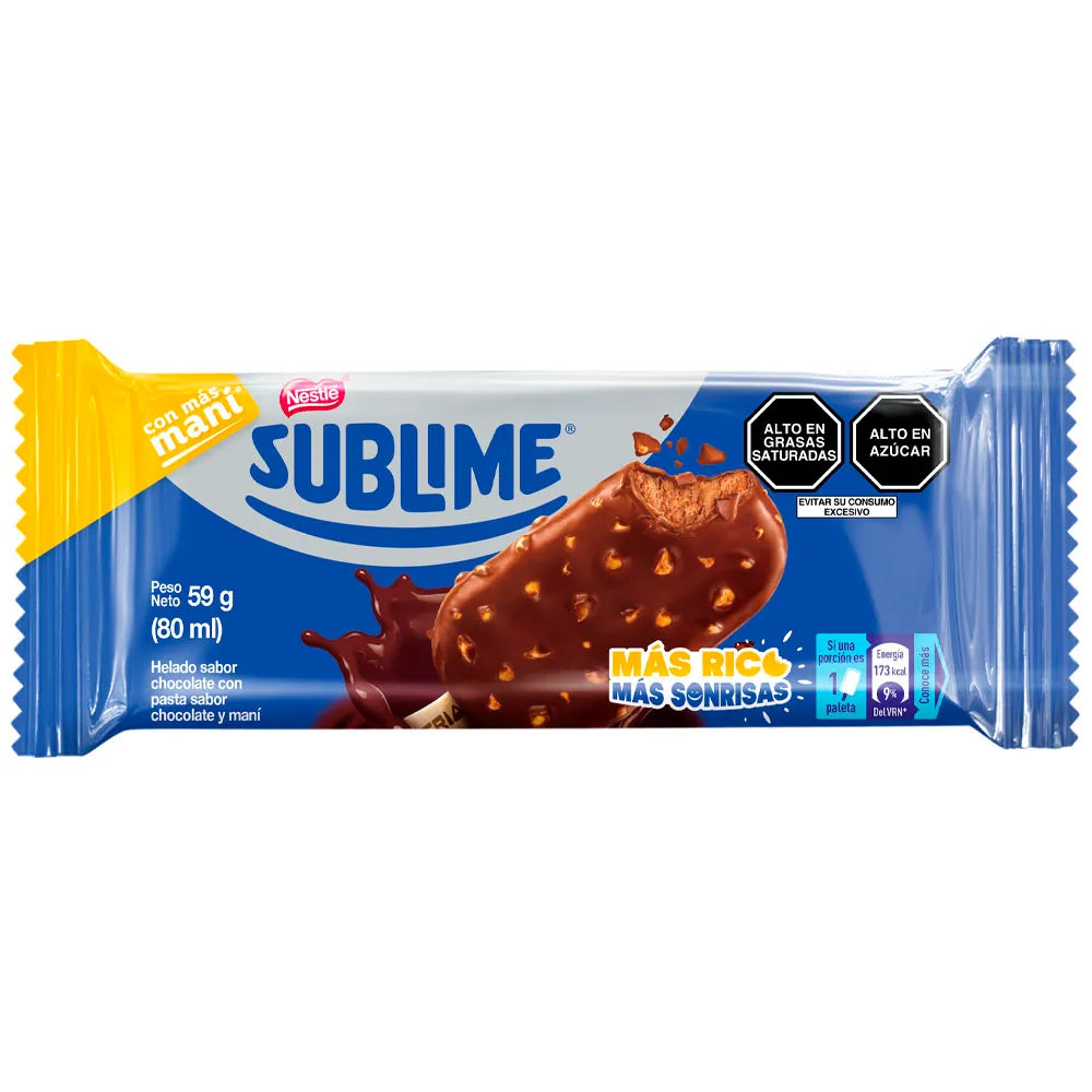 Helado Sublime  Sabor Chocolate 80ml