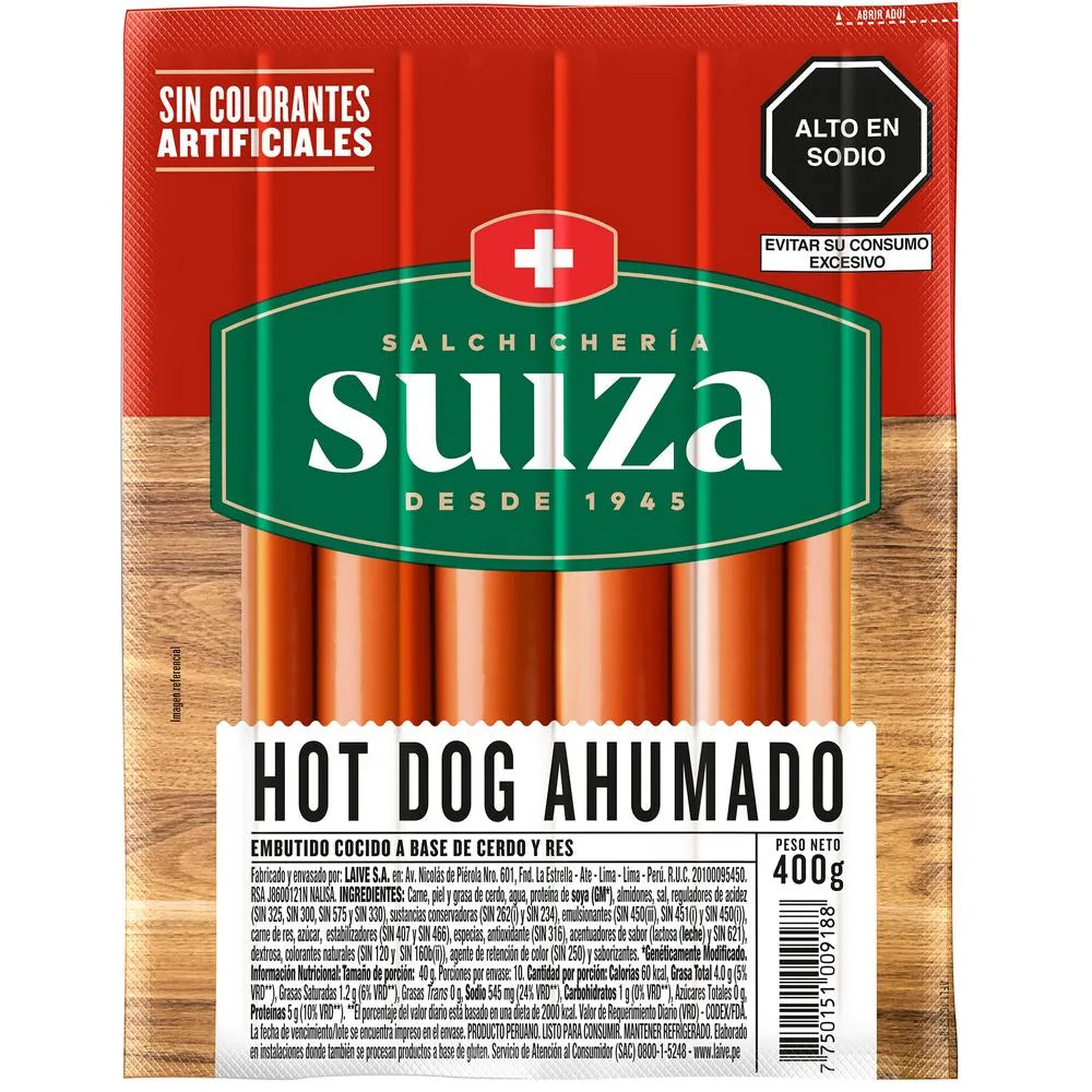 Hot Dog Suiza Paquete 440g
