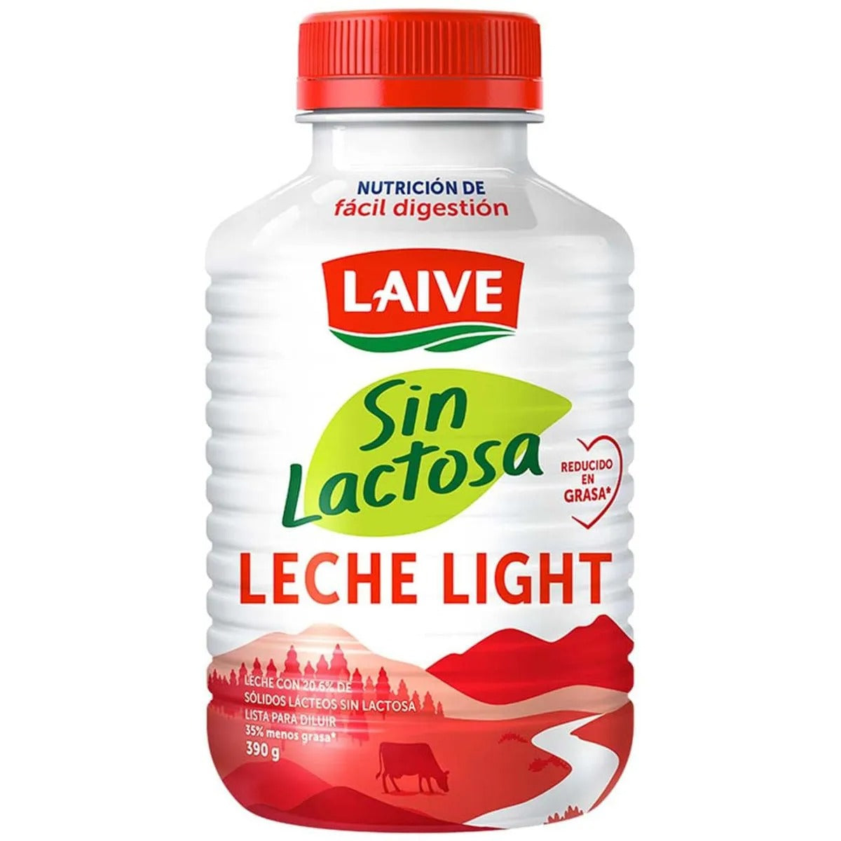 LECHE LAIVE SIN LACTOSA LIGHT 390G BOTELLA