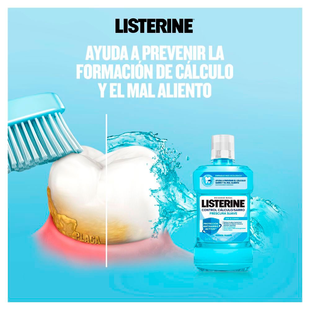 Enjuague Bucal Listerine Control Calculo Zero Alco 500ml