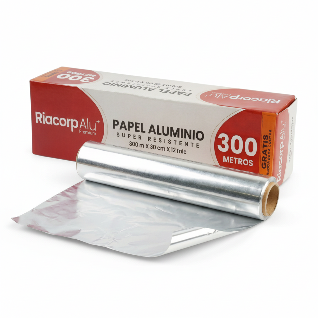 Papel De Aluminio Riacorp Caja 300m x 30 cm