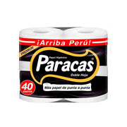 Papel Higiénico Paracas Gold Negro Doble Hoja Paquete 4un