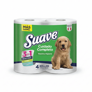 Papel Higiénico Suave Cuidado Completo 4Und