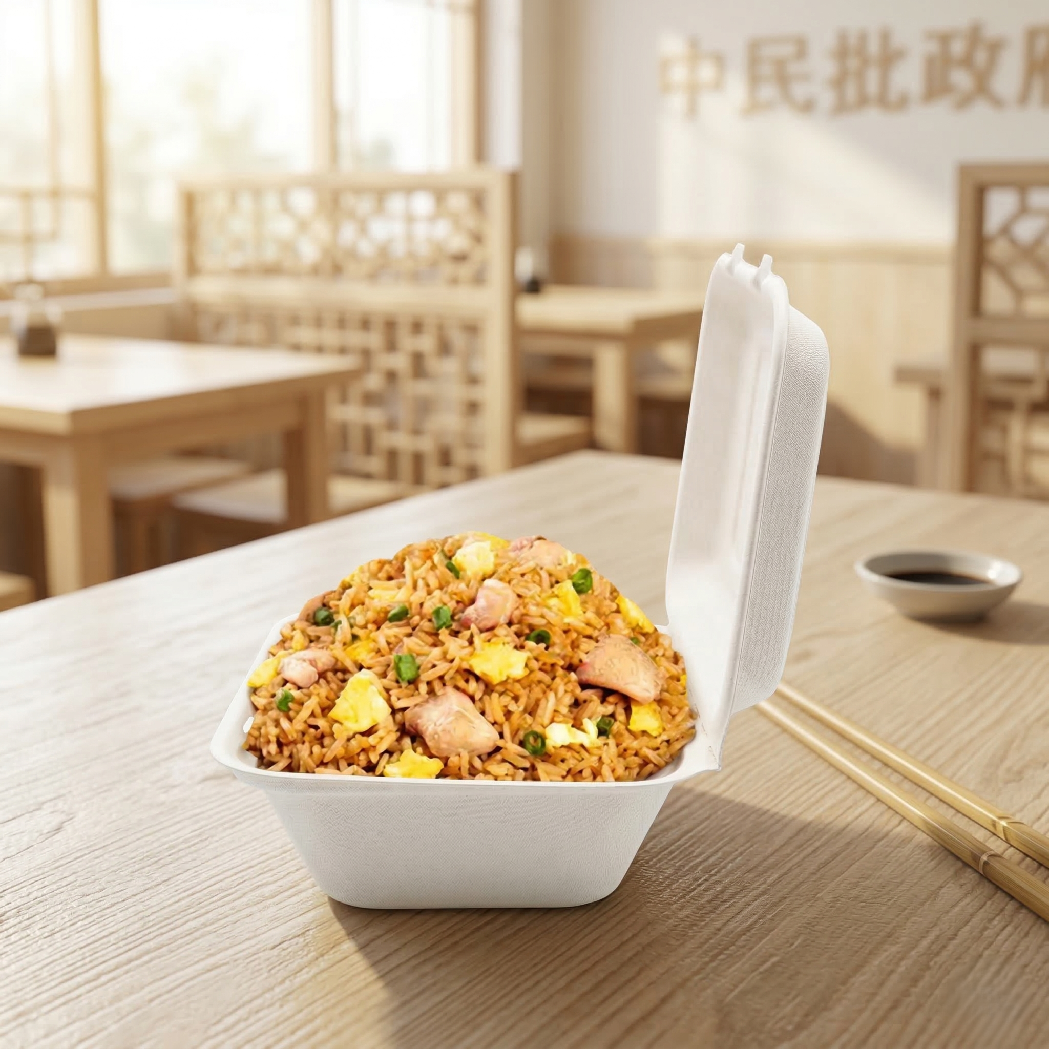 Portacomida Bagazo de Caña Darnel 600ml Paquete 50 und