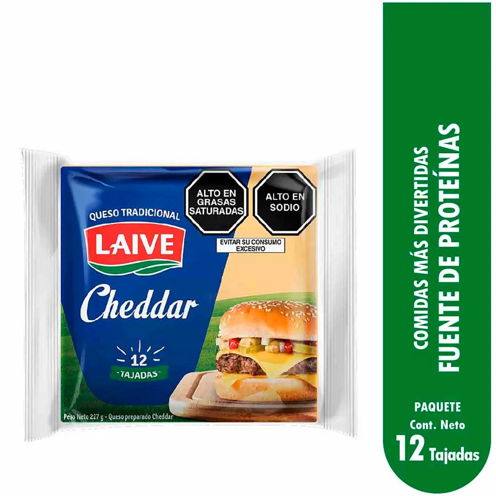 Queso Cheddar Laive Paquete 227g