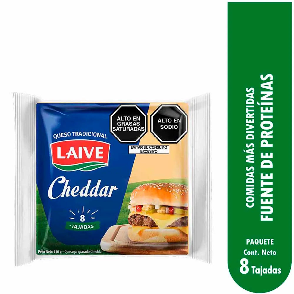 Queso Cheddar Laive Paquete 170g