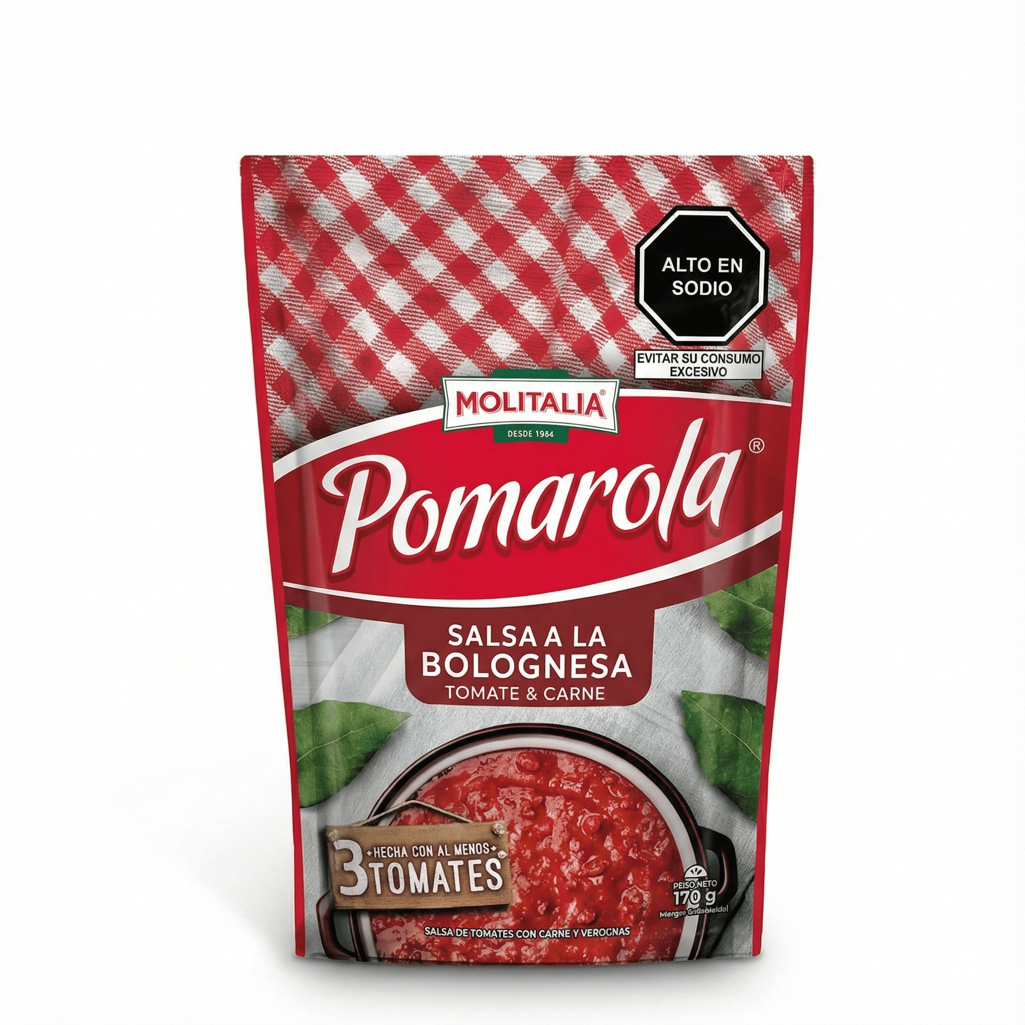 Salsa De Tomate Pomarola a La Bolognesa Con Carne 170g