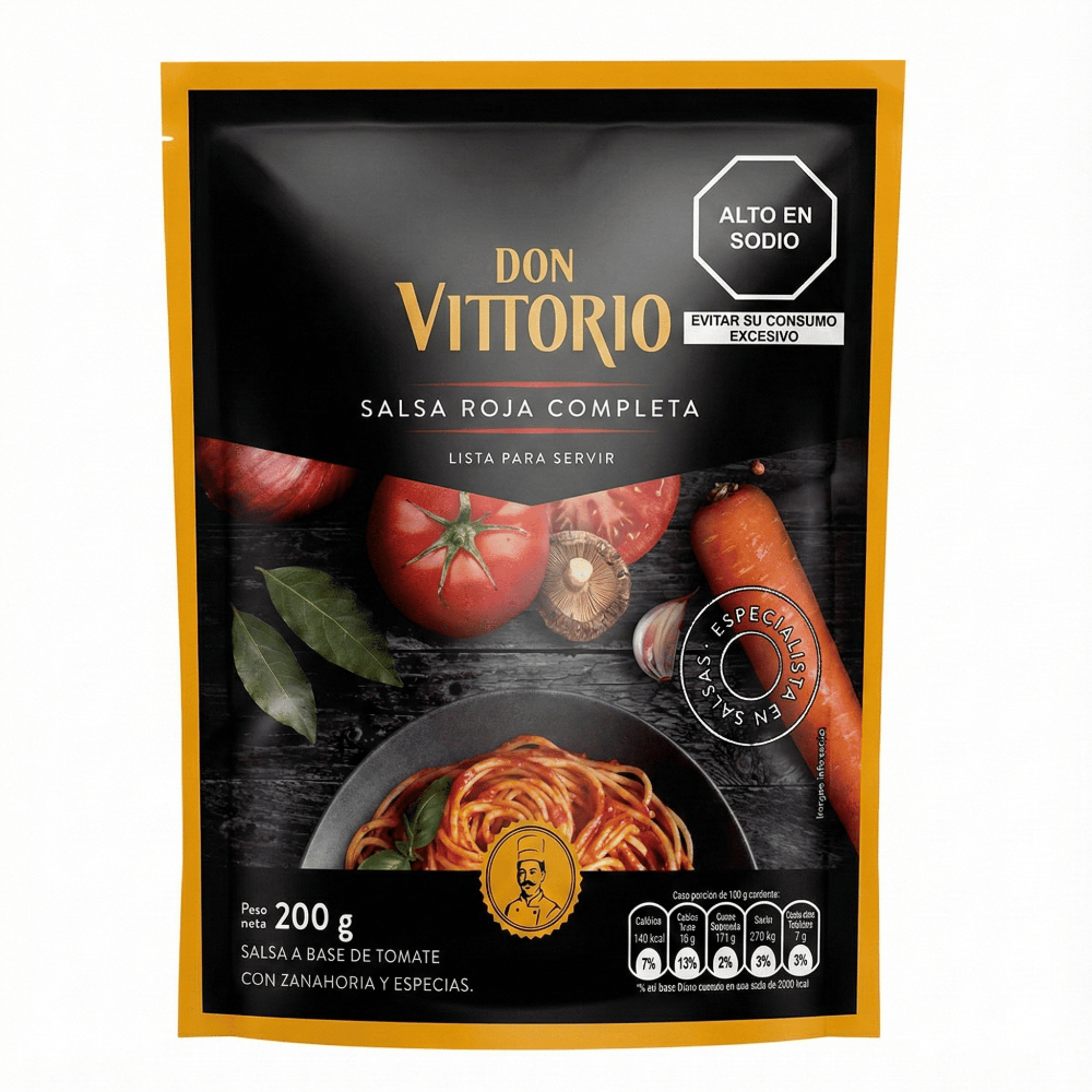 Salsa Roja De Tomate Don Vittorio Doypack 200g