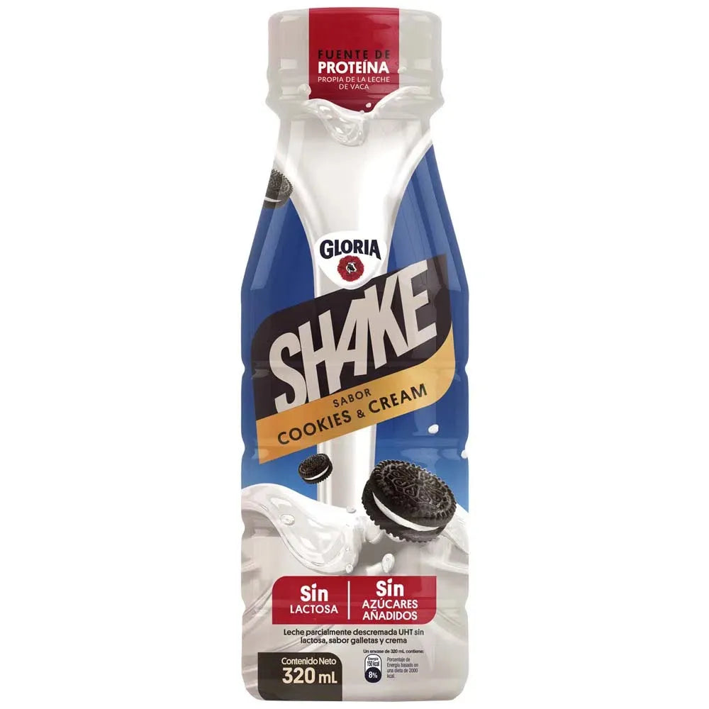 Shake Cookies & Cream Gloria Botella 320ml