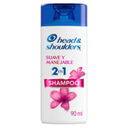 Shampoo Head & Shoulders 2 En 1 Suave y Manejable 90ml