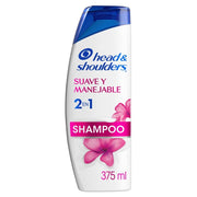 Shampoo  Head & Shoulders 2 En 1 Suave y Manejable 375Ml