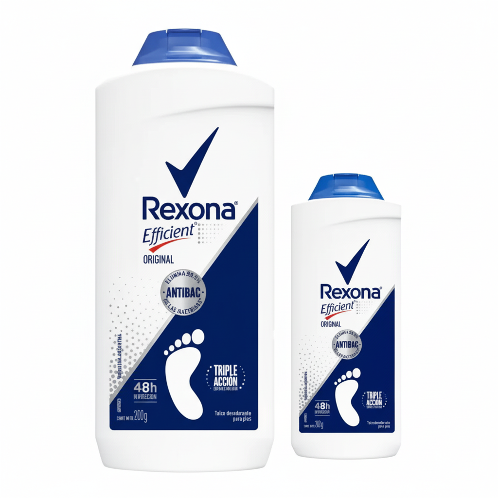 Talco para Pies Talco Rexona Efficient 200Gr +55g
