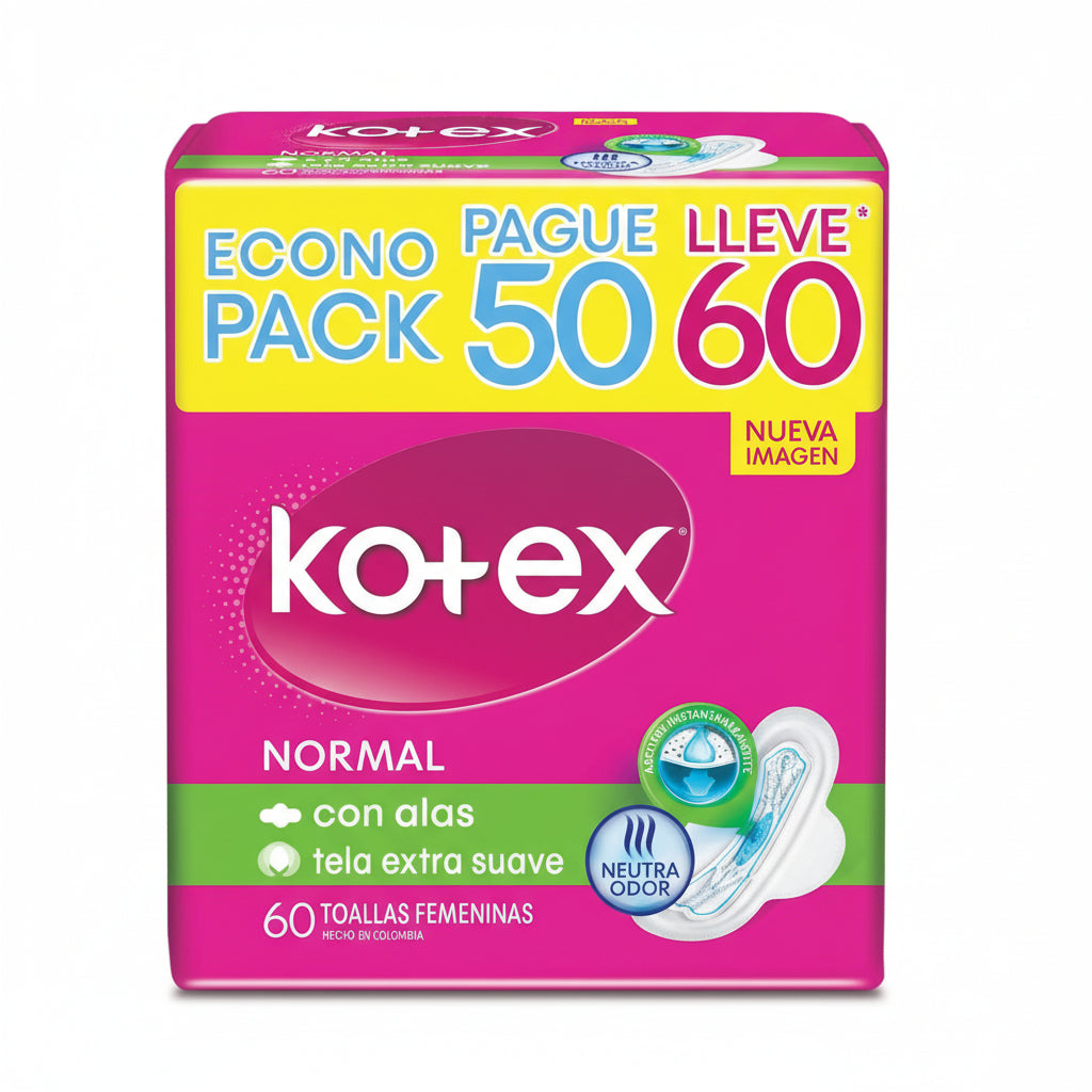 Toalla Higiénica Kotex Normal 60 Und