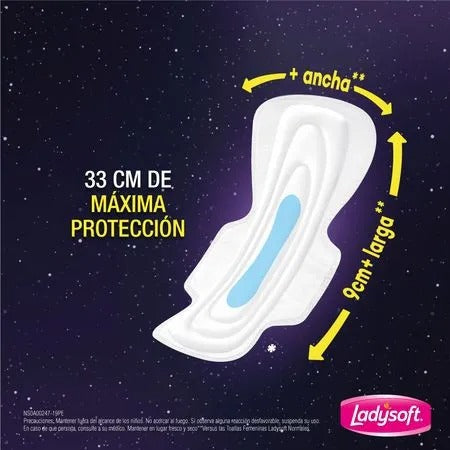 Toalla Higiénica Nocturna Ladysoft Maxi Pro  24 Und