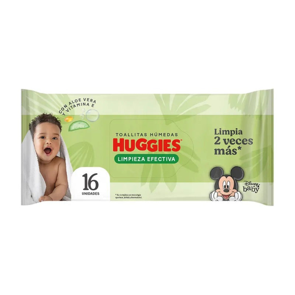 Toallas Húmedas Huggies Limpieza Efectiva 16 Und