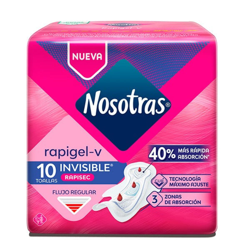 Toallas Nosotras Invisible Rapigel 10 Und