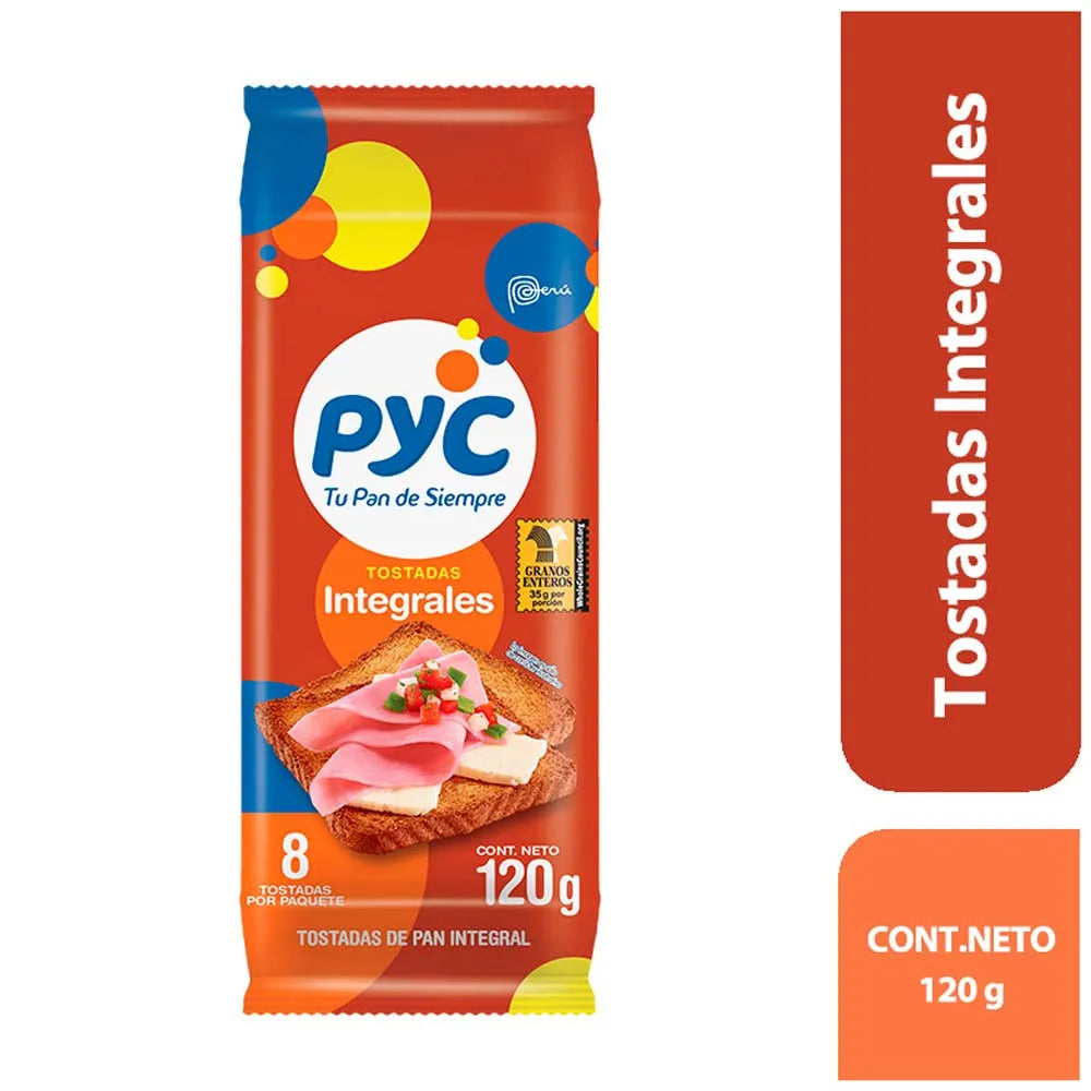 Tostadas Pyc Integral 8Und 120g