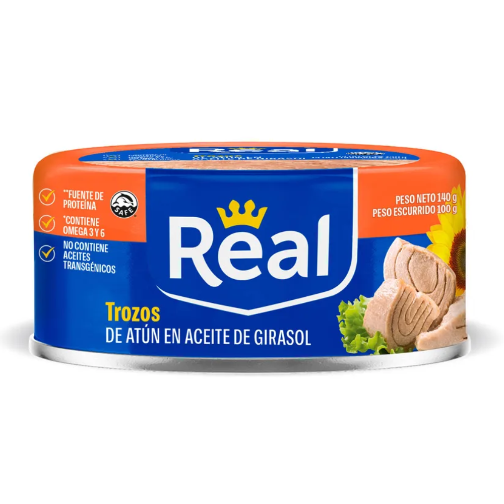 Trozos De Atún Real  En Aceite De Girasol 140g