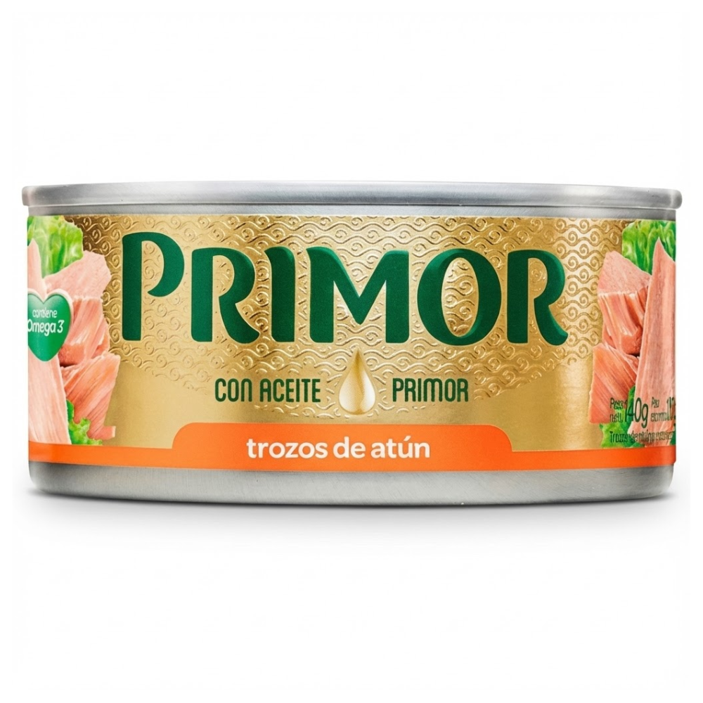 Trozos De Atun Primor en Aceite Vegetal 140G