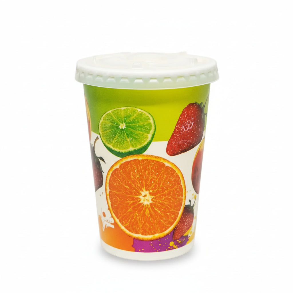 Vaso Fruta Pamolsa Con Tapa 12 Oz Paquete 25 und