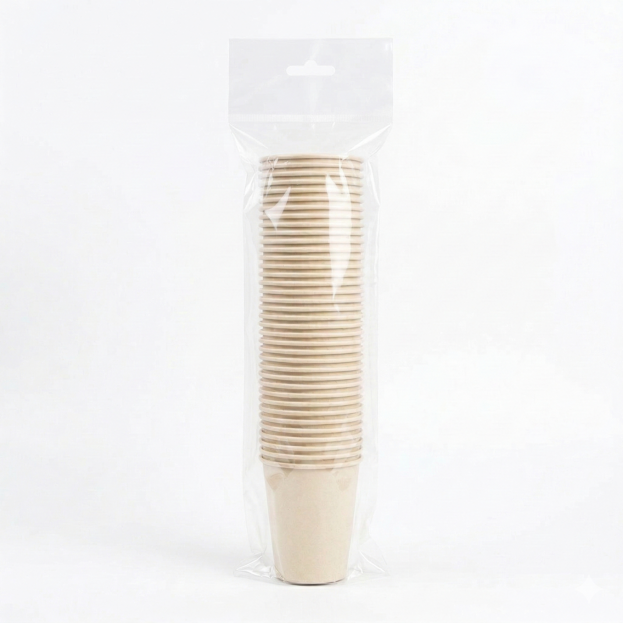 Vaso Polipapel Bioform Natural Paquete 50Und