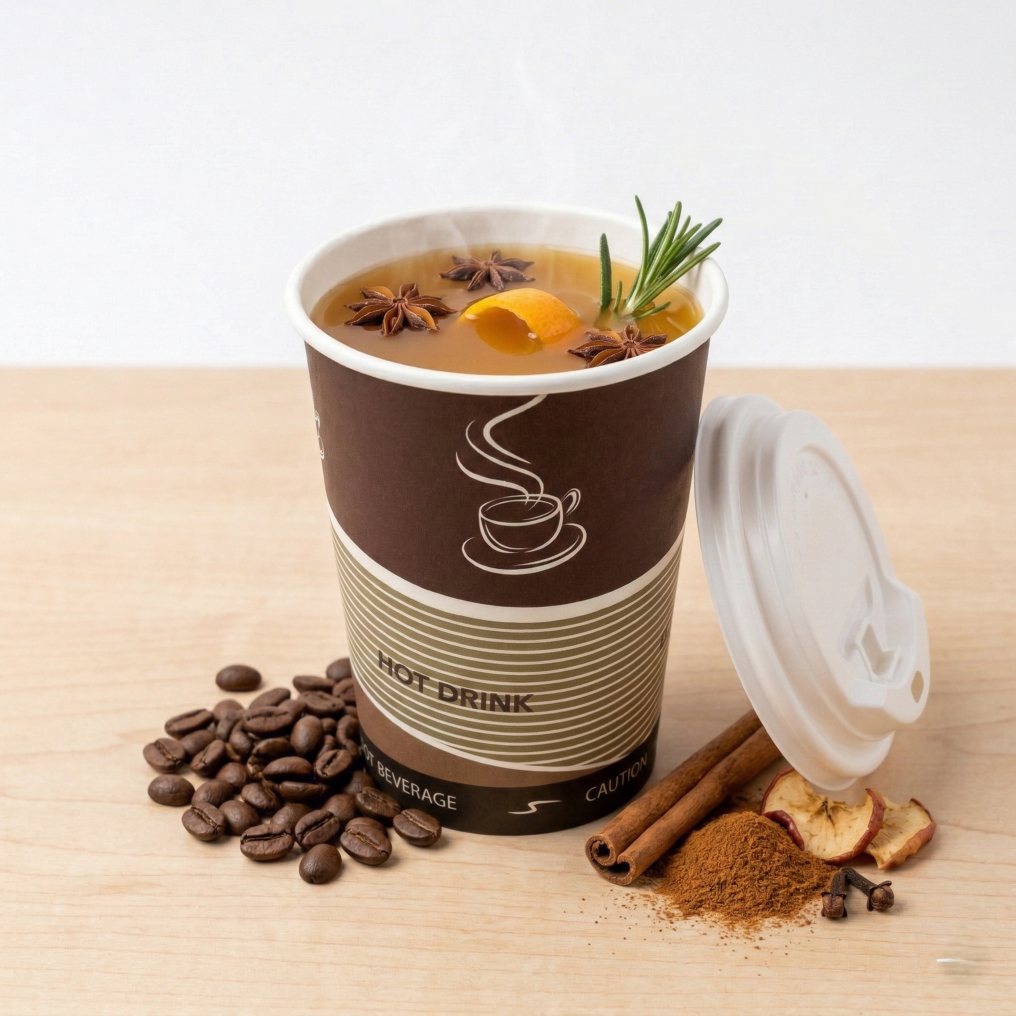 Vaso Polipapel Marrón Hawai 10oz Paquete 25 Und