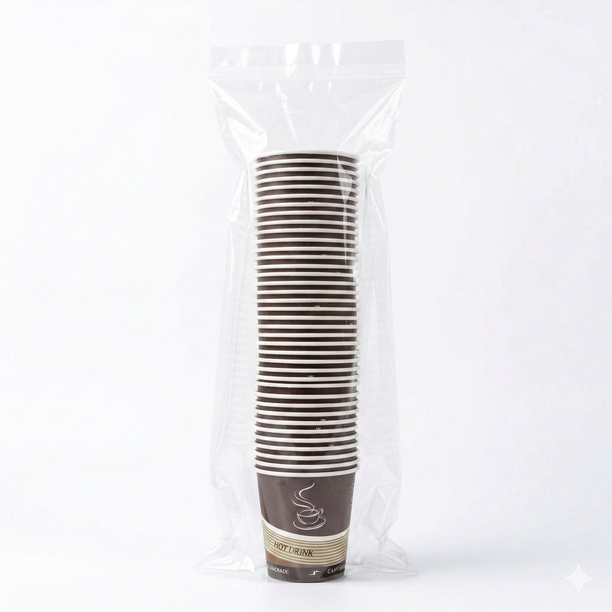 Vaso Polipapel  Marrón Hawai 7Oz  Paquete 50Und