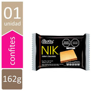 Wafer Cuadrado Nik Con Crema sabor a Chocolate  6Und