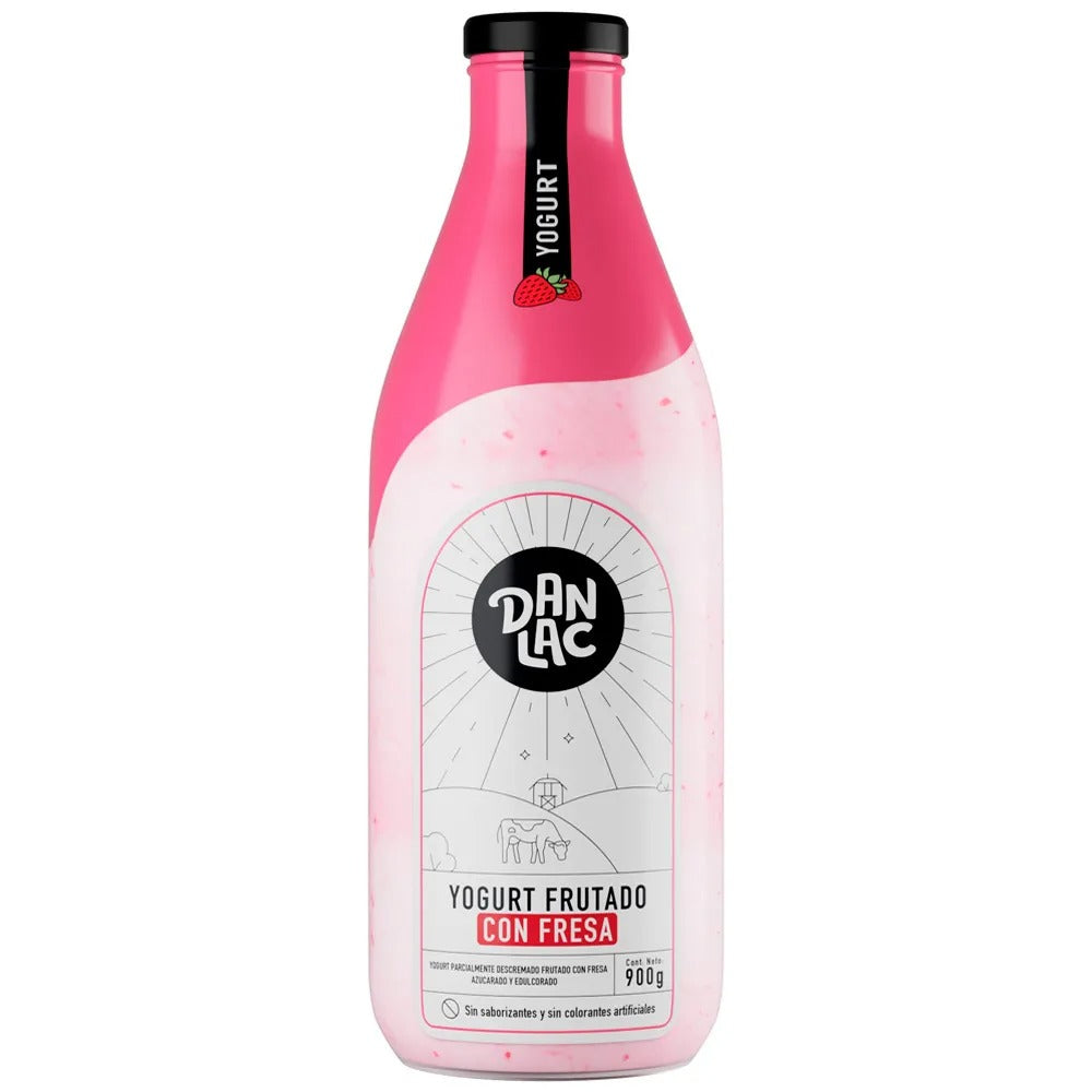 Yogurt Danlac Frutado Con Fresa Botella 900g
