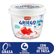 Yogurt Griego Laive con Trozos de Fresa Vaso 500g