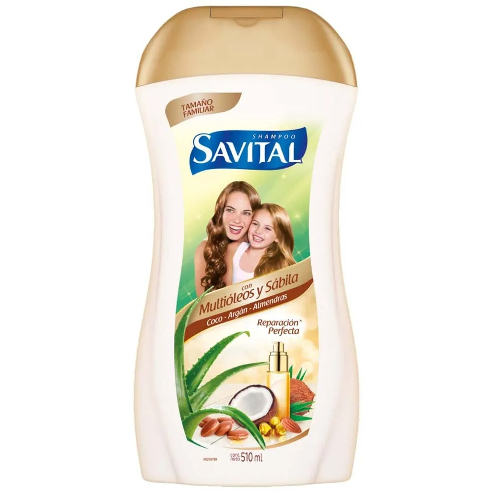 Shampoo Savital Multioleos y  Sábila  510ml