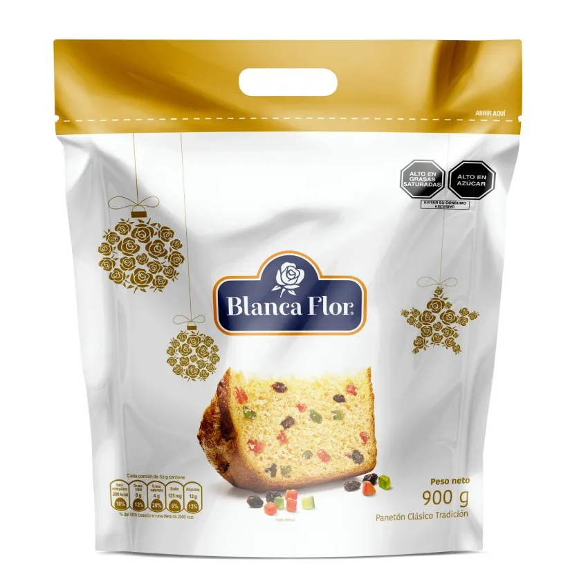 PANETON BLANCA FLOR BOLSA 900GR