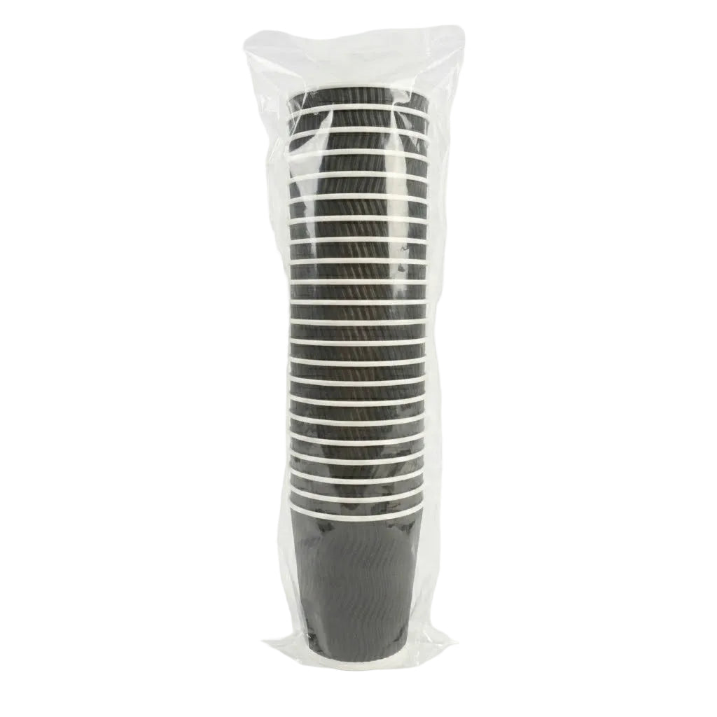Vaso Corrugado Dasil 12 oz con Tapa Paquete x 25 Und