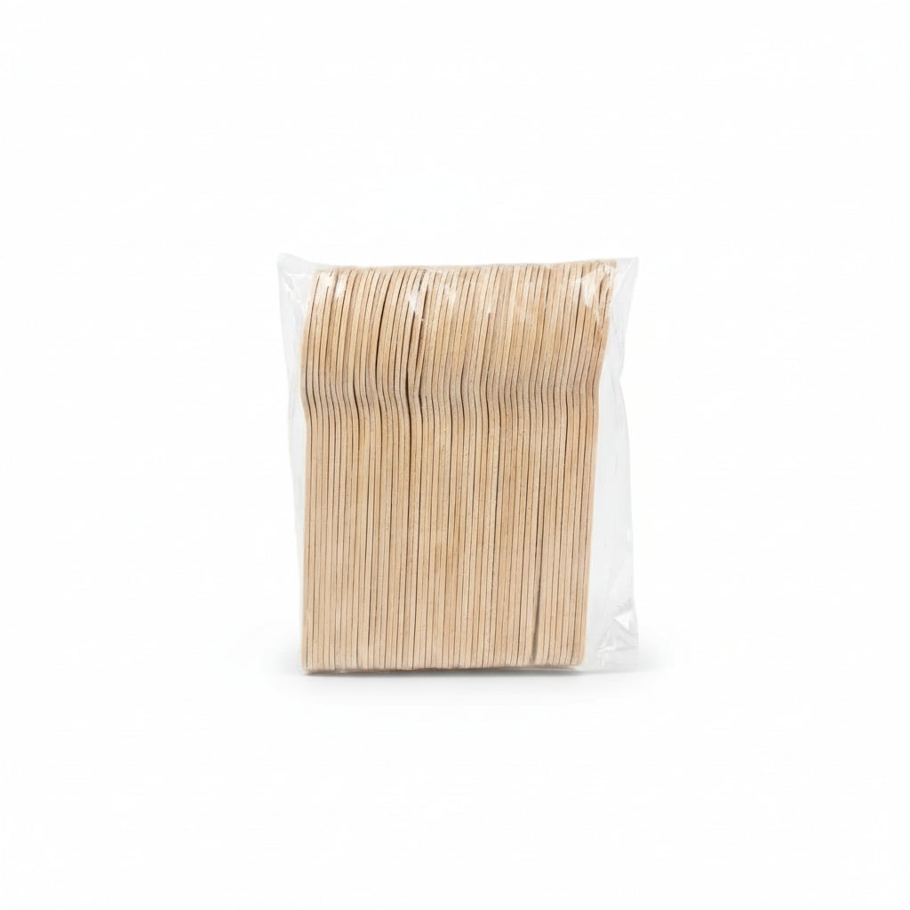 Cucharita Bambu Para Postre Paquete 50 Und