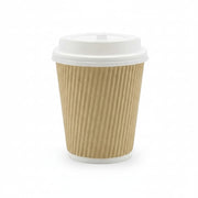 Vaso Corrugado Dasil 8 oz con Tapa Paquete x 25 Und