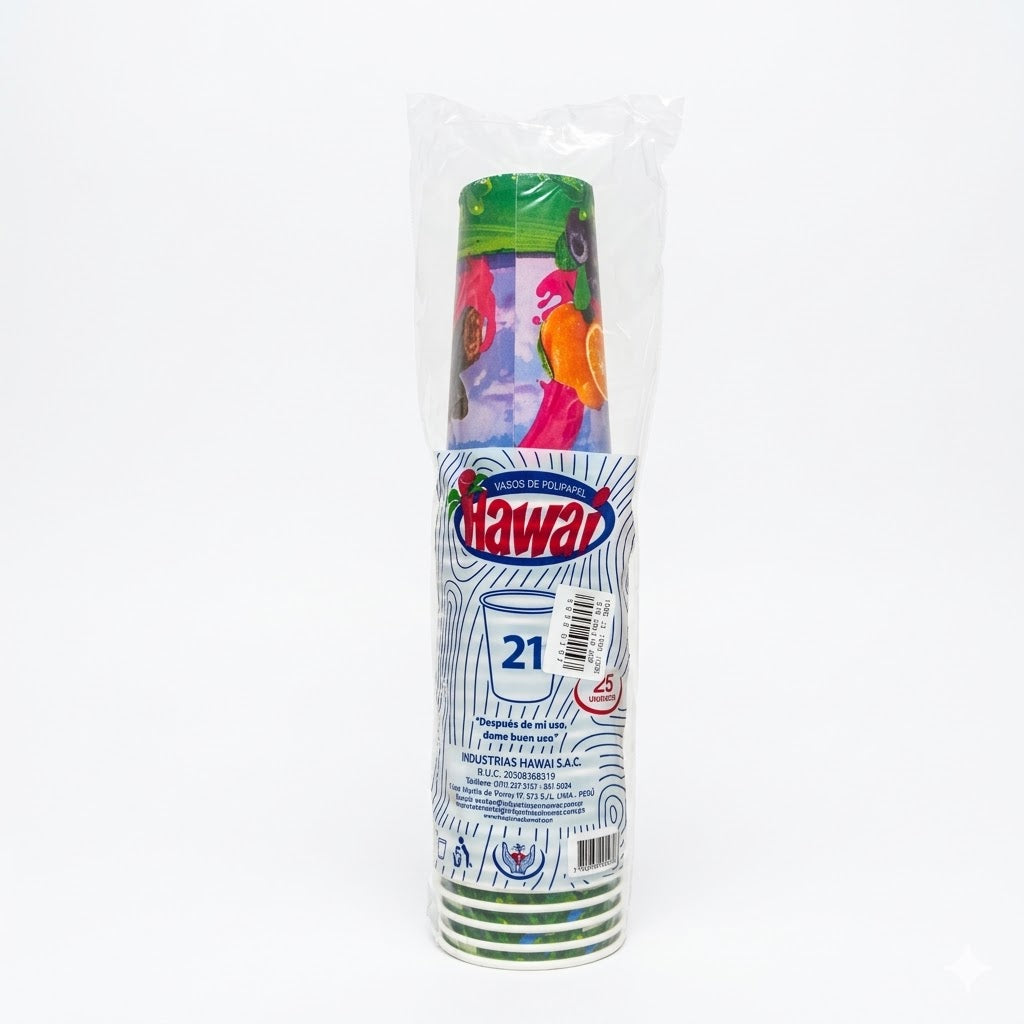 Vaso Fruta Tomatodo Sin Cañita Eur 21oz Paquete 25 Und